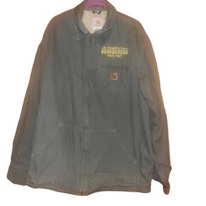CARHARTT RELAXED FIT DUCK BLANKET-LINED DETROIT JACKET green XL